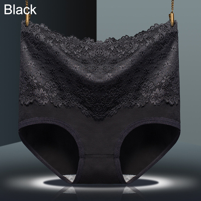 Mew Women Underwear Lace High Waist Control Panties Soft Breathable Cotton L-2XL