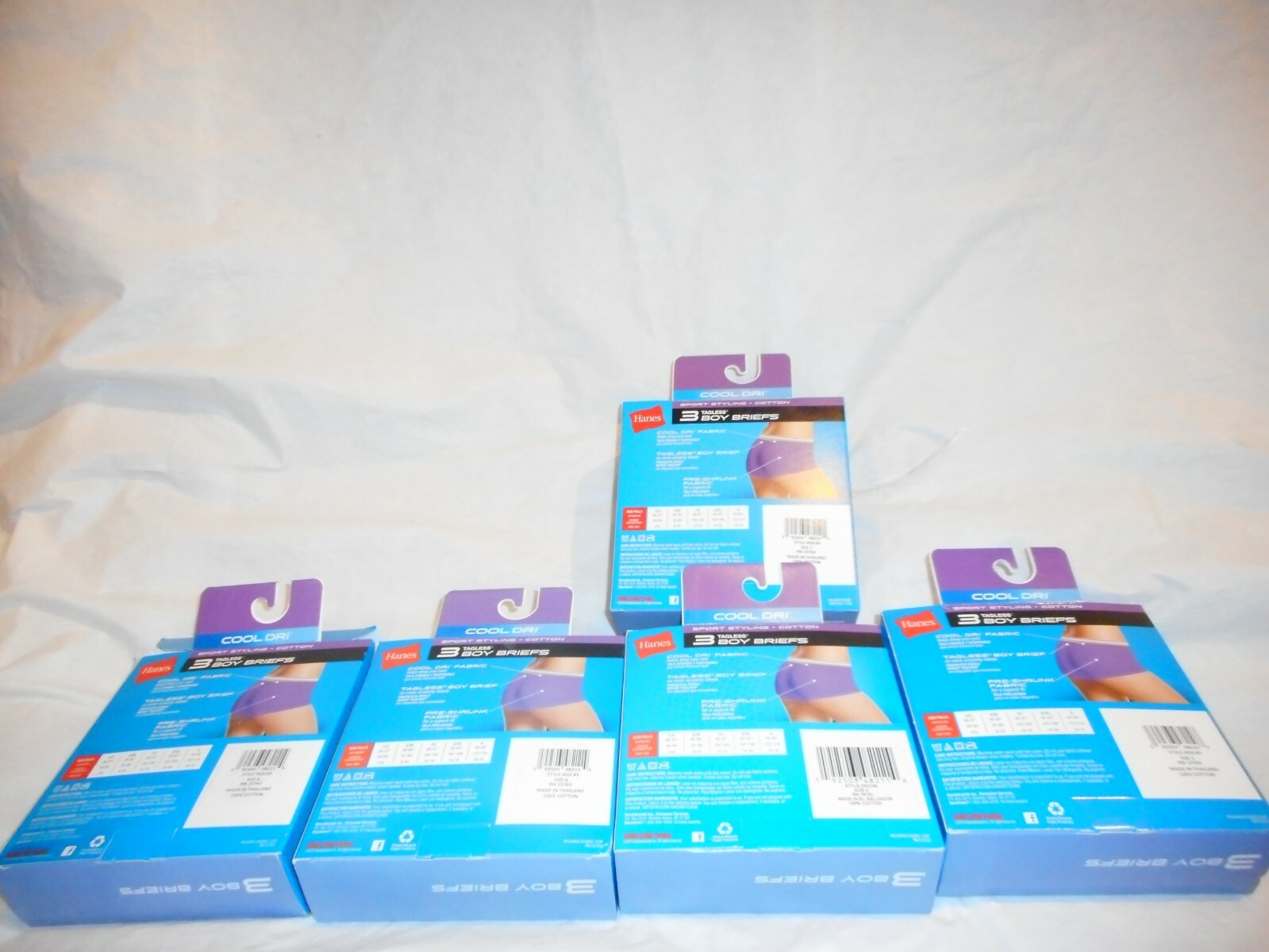 N/W/B Hanes Cool Dry 3 Tagless Briefs Small,Medium,Large