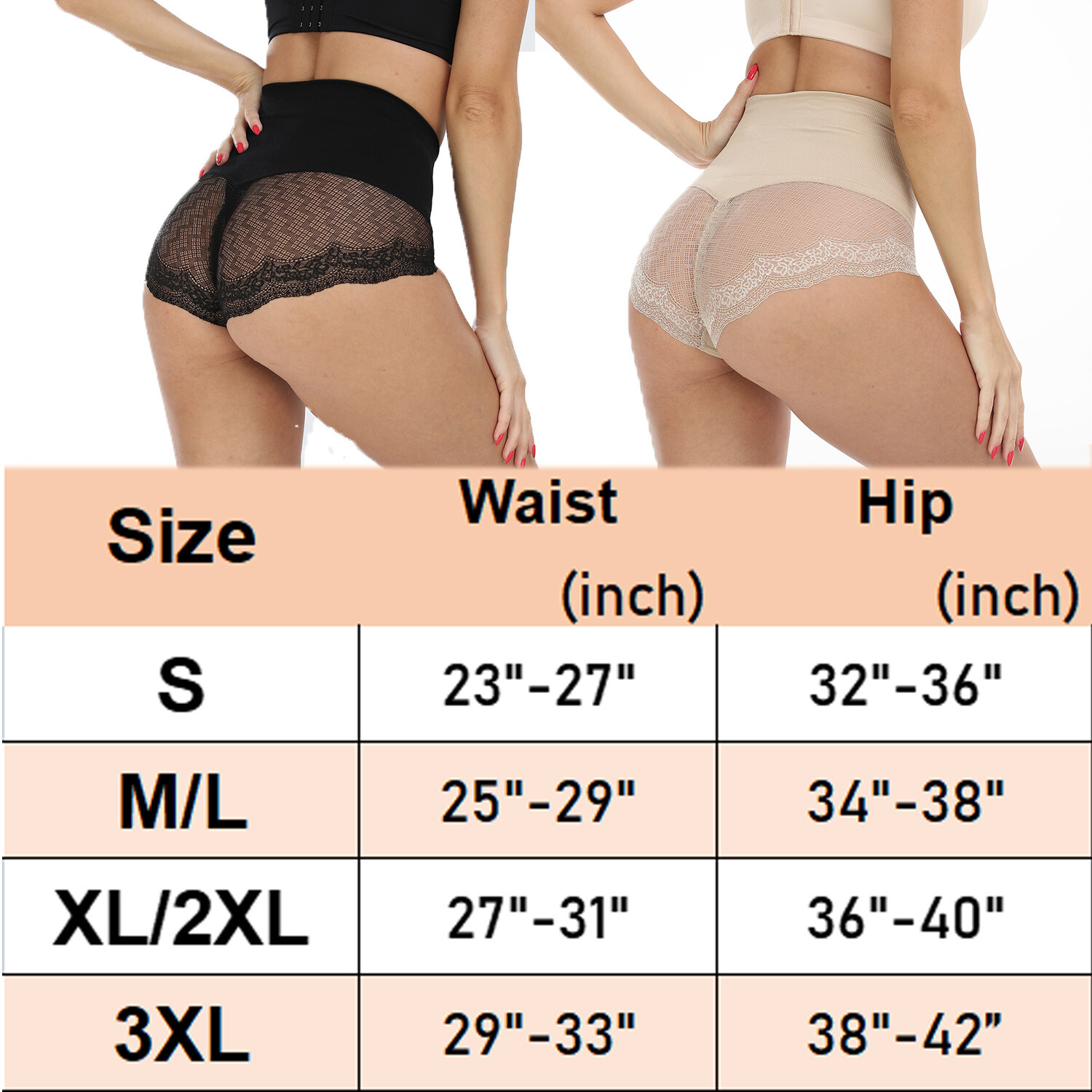 Tummy Control Shapewear Seamless Underwear Briefs Slim Lace Panties Body Shaper