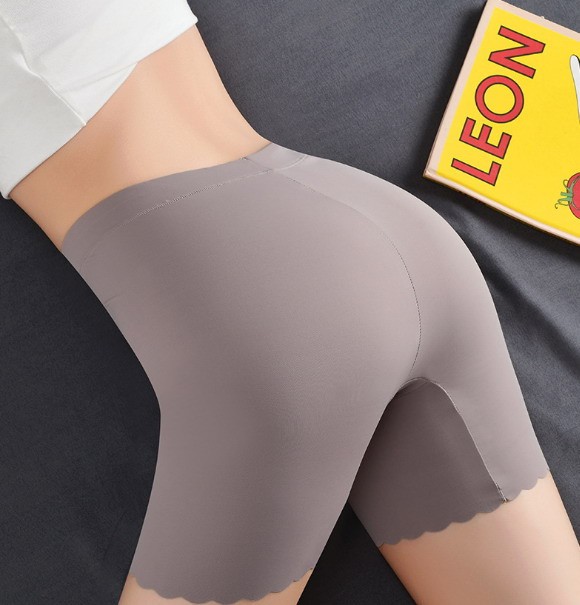 Women High waist Leggings Solid ice silk Plus size safety Underpants 92161
