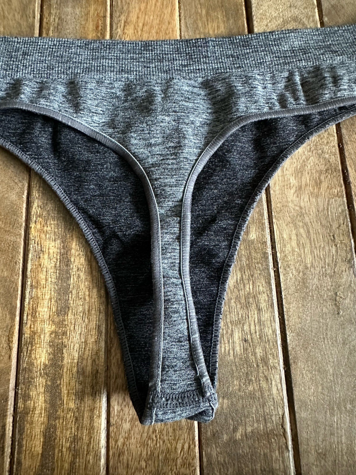 Vtg Kalon M Black & White Opaque Thong Bikini Panties