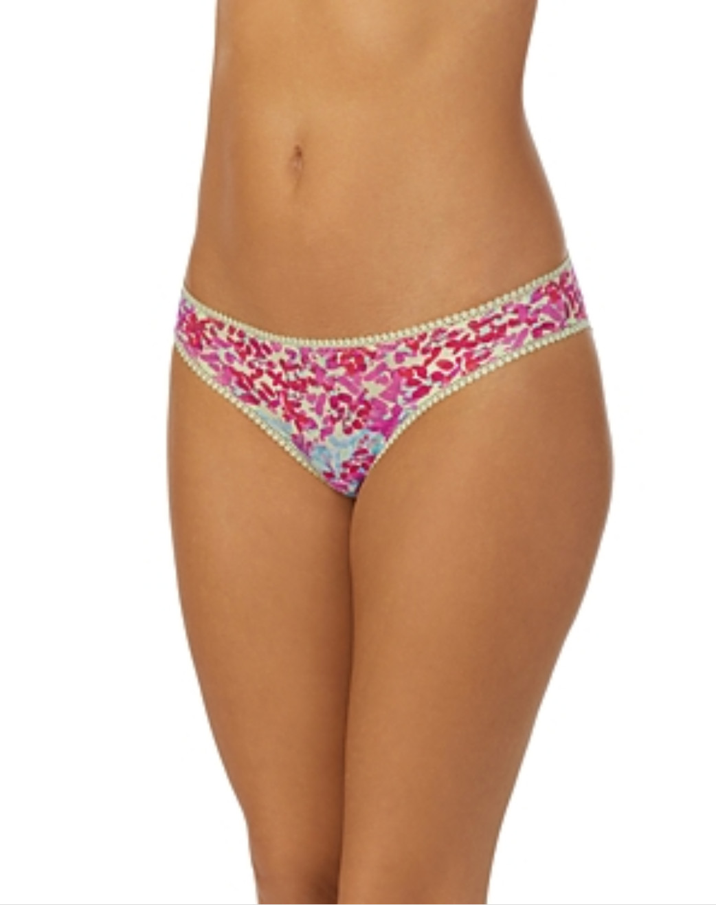 On Gossamer Women Printed Hipster Thong Bright Blooms Size M/L