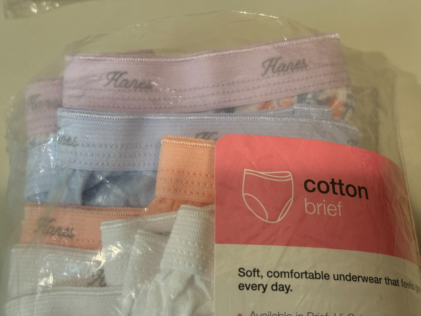 2005 Hanes Women’s 100% Cotton Brief -Style # PP40AD 6 Pair Value Pack -Size 10