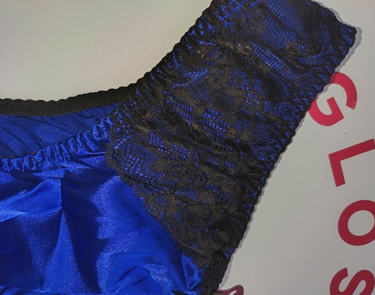 Women’s royal blue satin panties soft plus size silky knickers size XL 16-18