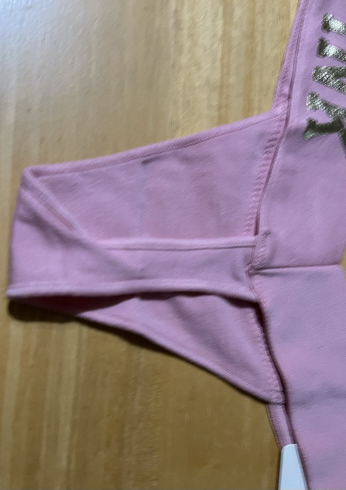Victoria’s Secret Pink Brand Thong Women Panties Size XS/XP Pink With Gold New