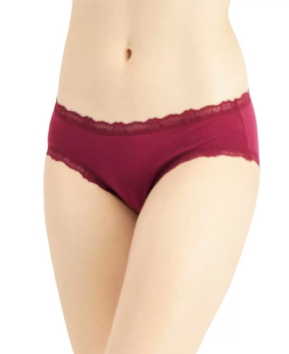 Jenni by Jennifer Moore Womens Plum Lace Trim Hipster Underwear Size XXXL