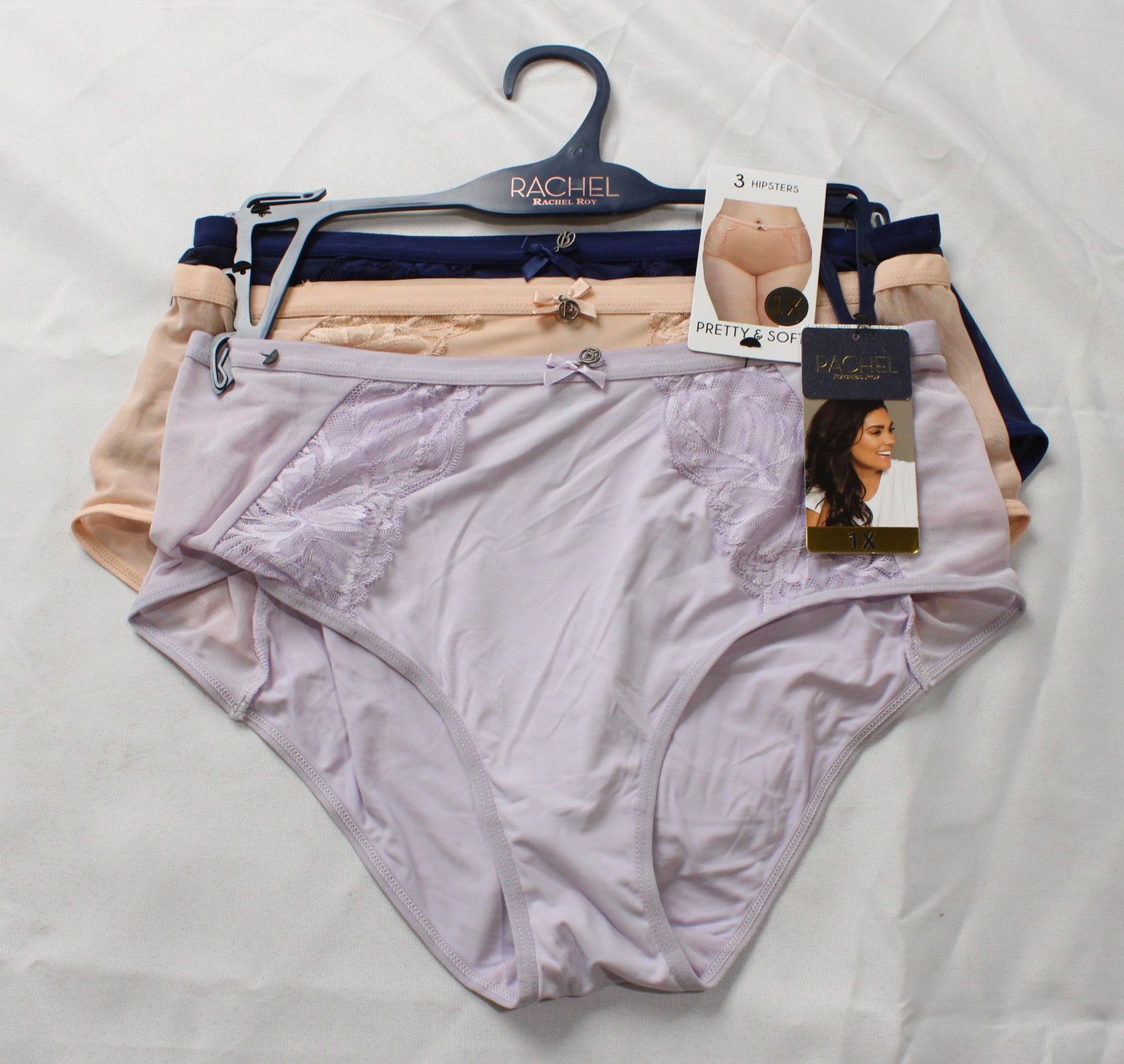 Rachel Roy Women’s Plus 2-Pack Hipster Panties AC2 Multicolor Size: 1X NWT