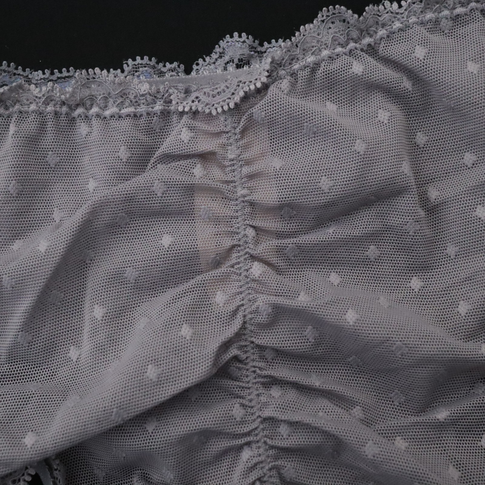 NEW Victoria’s Secret VTG Ruched Rhinestone Lace Hiphugger Bikini Panty SMALL