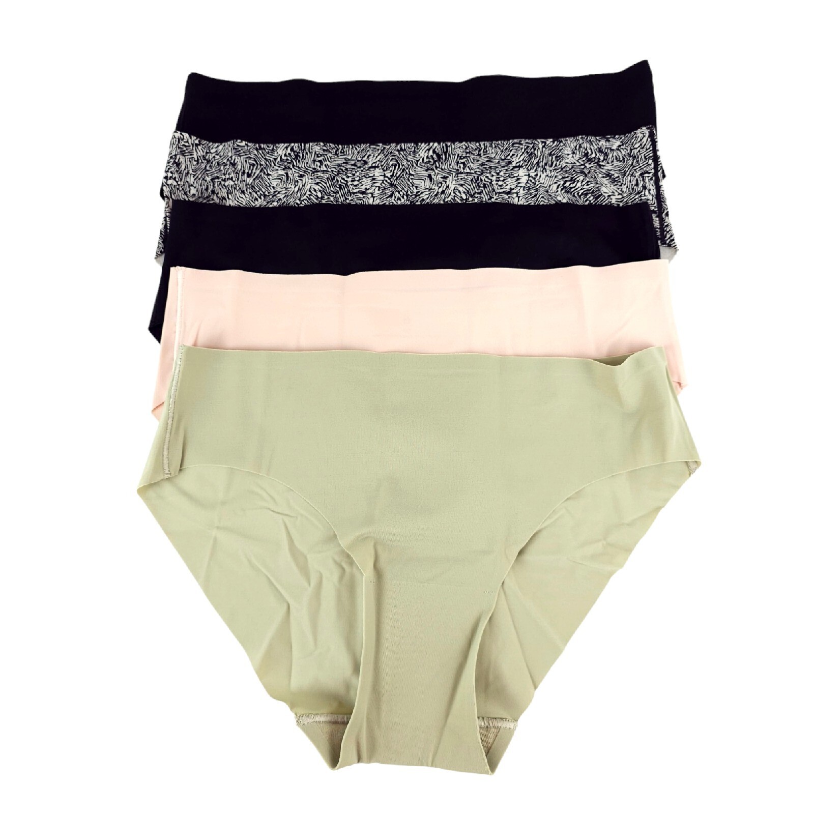 NEW LULULEMON InvisiWear Mid-Rise Bikini 5 Pack Black Pink Beige Multi XS S M