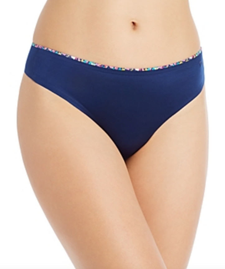 Jason Wu L3435 Womens Estate Blue Bemis Basics Thong Size Large