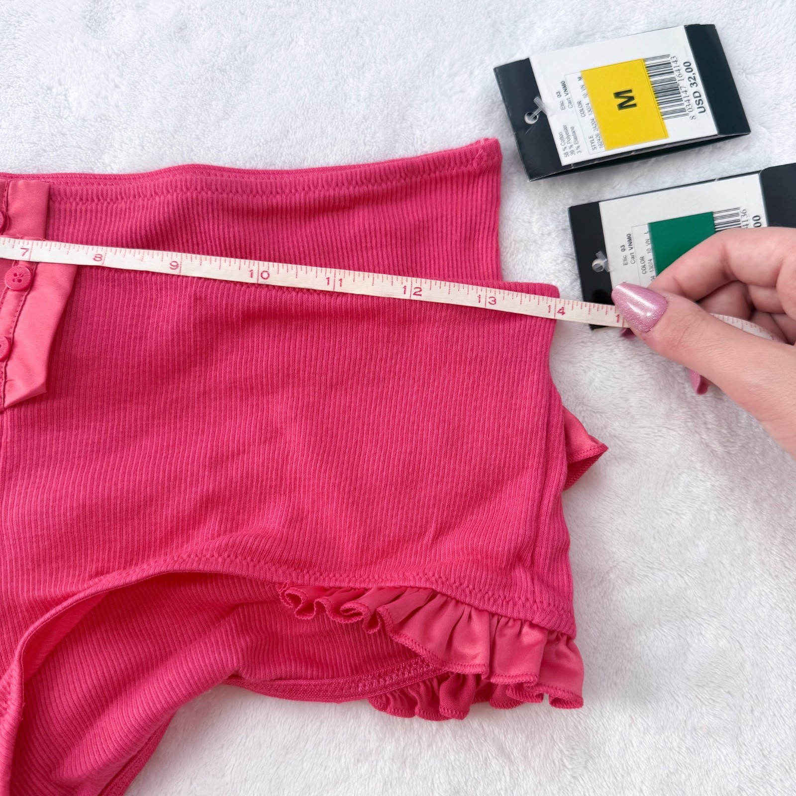Vintage Emporio Armani Pink Ruffle Undies NWT Deadstock Sexy Lingerie Y2K