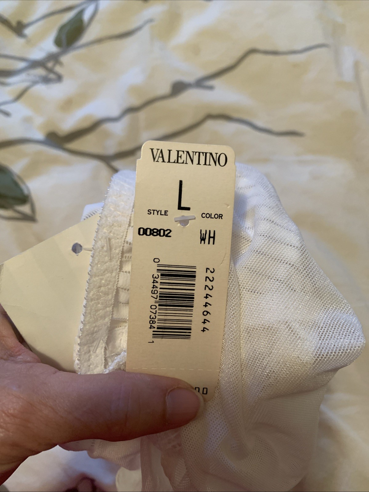 Valentino Intimo White Lace Sides Sheer Back Panties L NWT ? Vintage High Waist