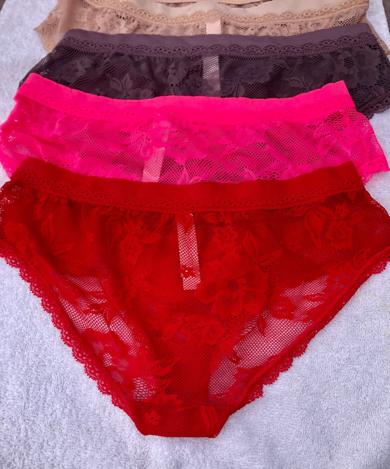 Victoria’s Secret Fishnet Floral Lace Hiphugger Culotte Classique Panties Size S