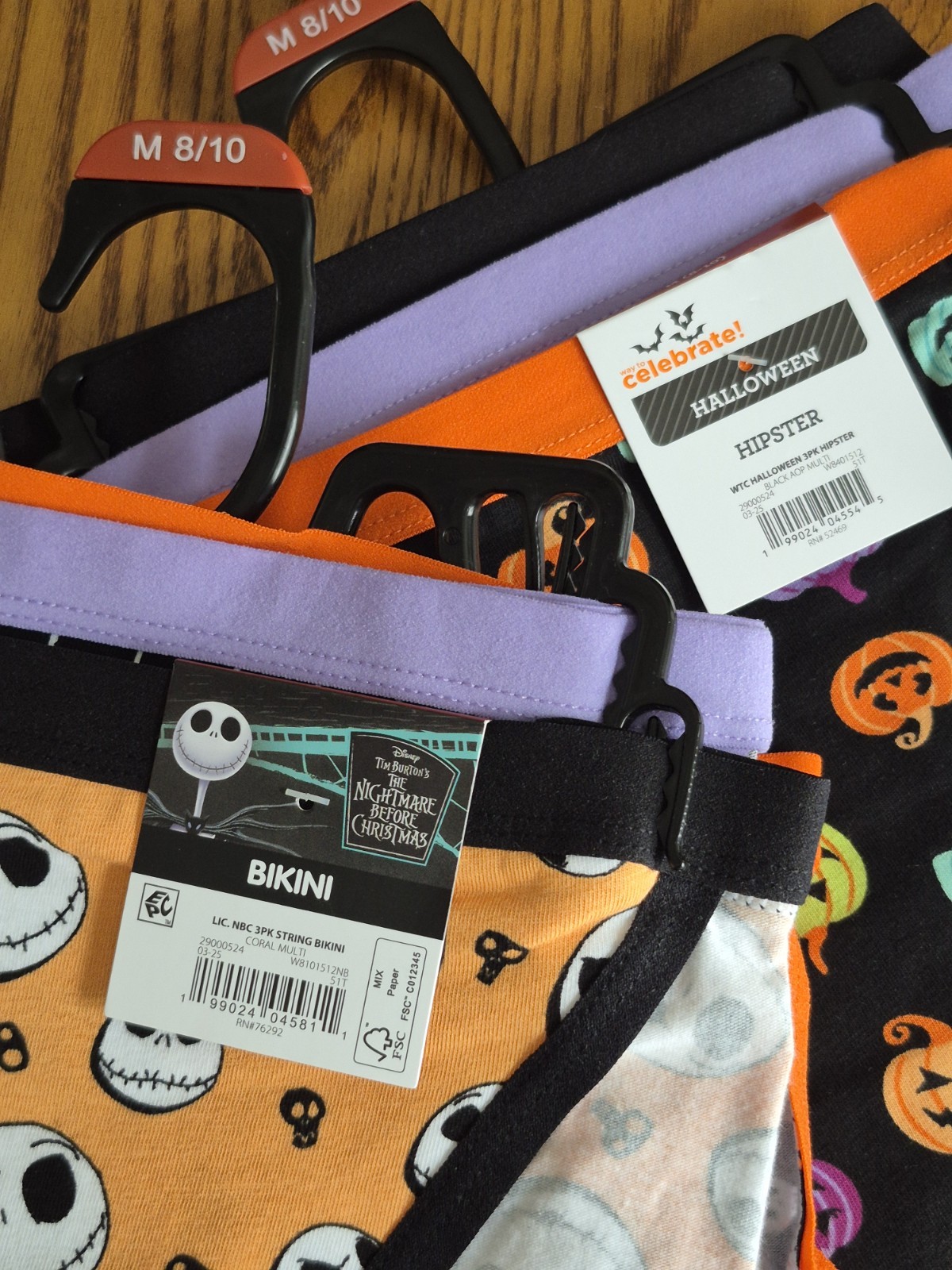 NEW Lot Of 4 Walmart Halloween 3 Packs Of Assorted Underwear Styles, Medium