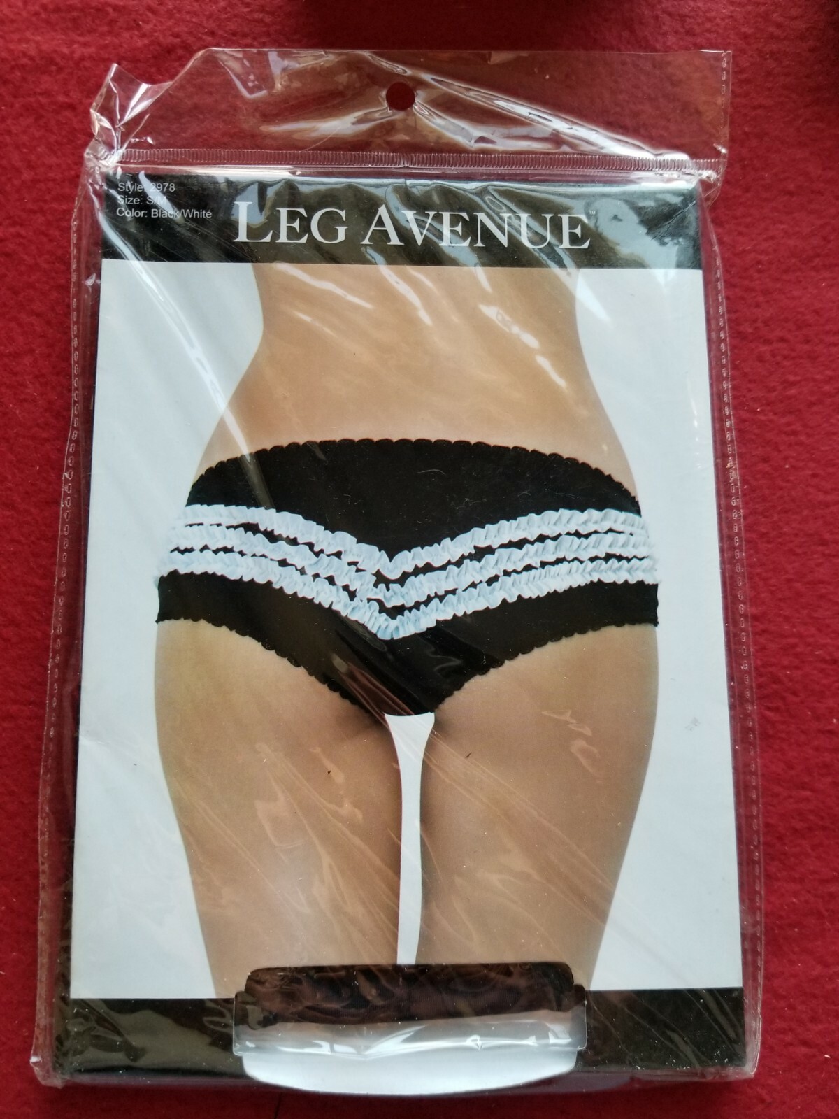 Leg Avenue Contrast Ruffle Back Panty Size S/M