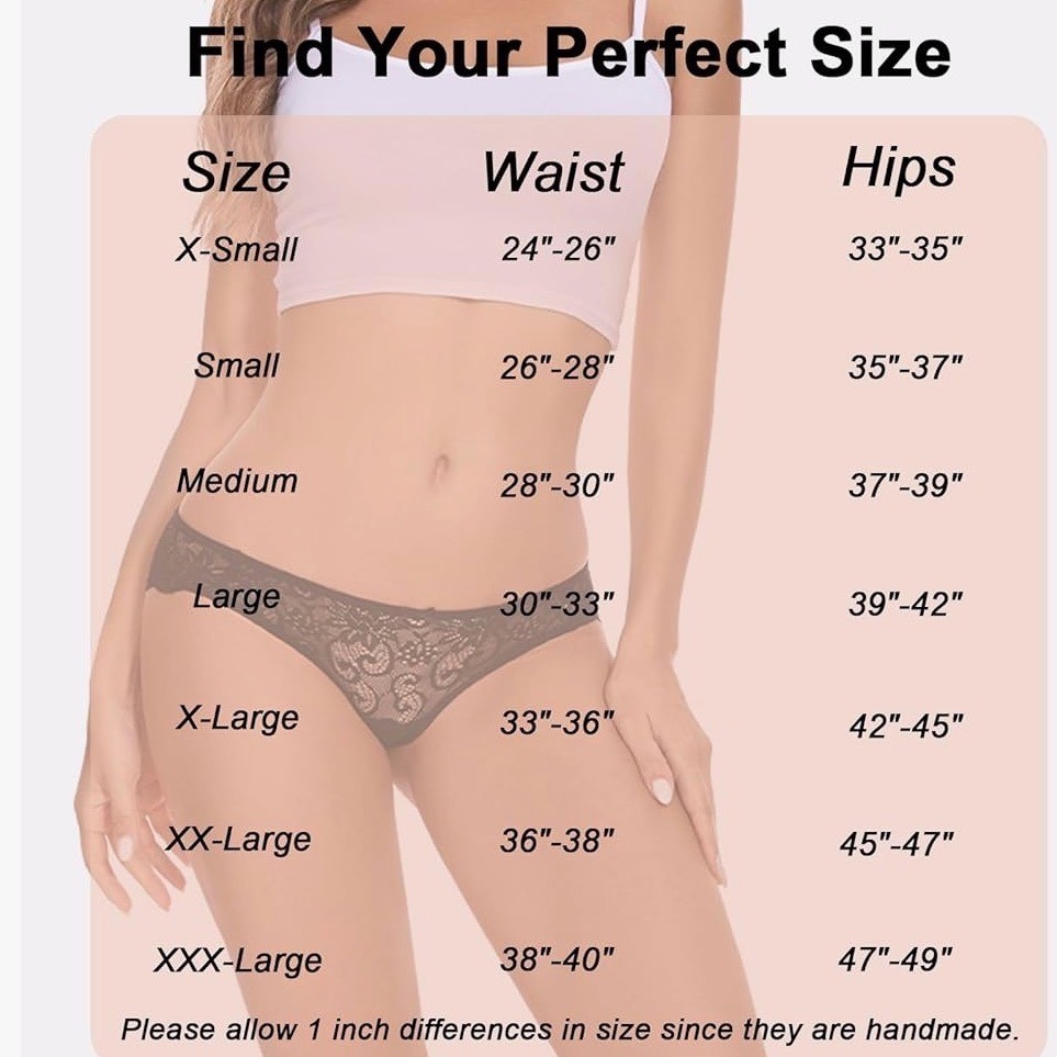 SUNM Boutique Womens Floral Lace Cheeky Panties 26 Multi Pack Set S