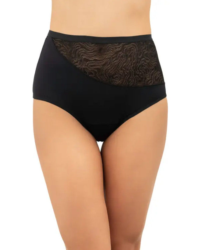 Saalt Period & Leakproof Regular Absorbency High Waist Briefs Black XS 2095