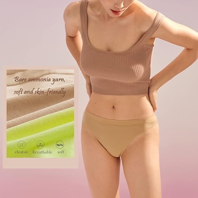 G-String Thongs Seamless Midrise Antibacterial Invisible Skin L/XL BR23