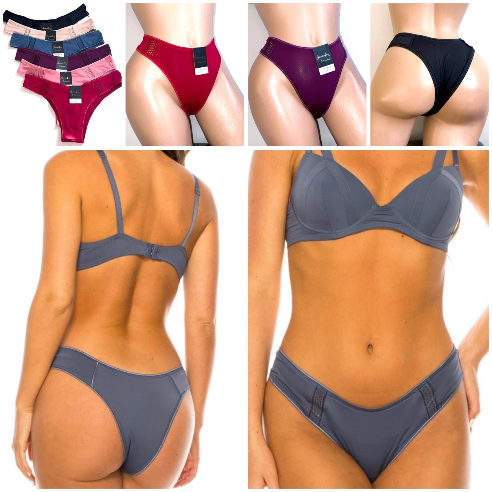 3/6 Women Sexy High Cut G-string Thongs Lingeries Bottom Underwear Panties 68712