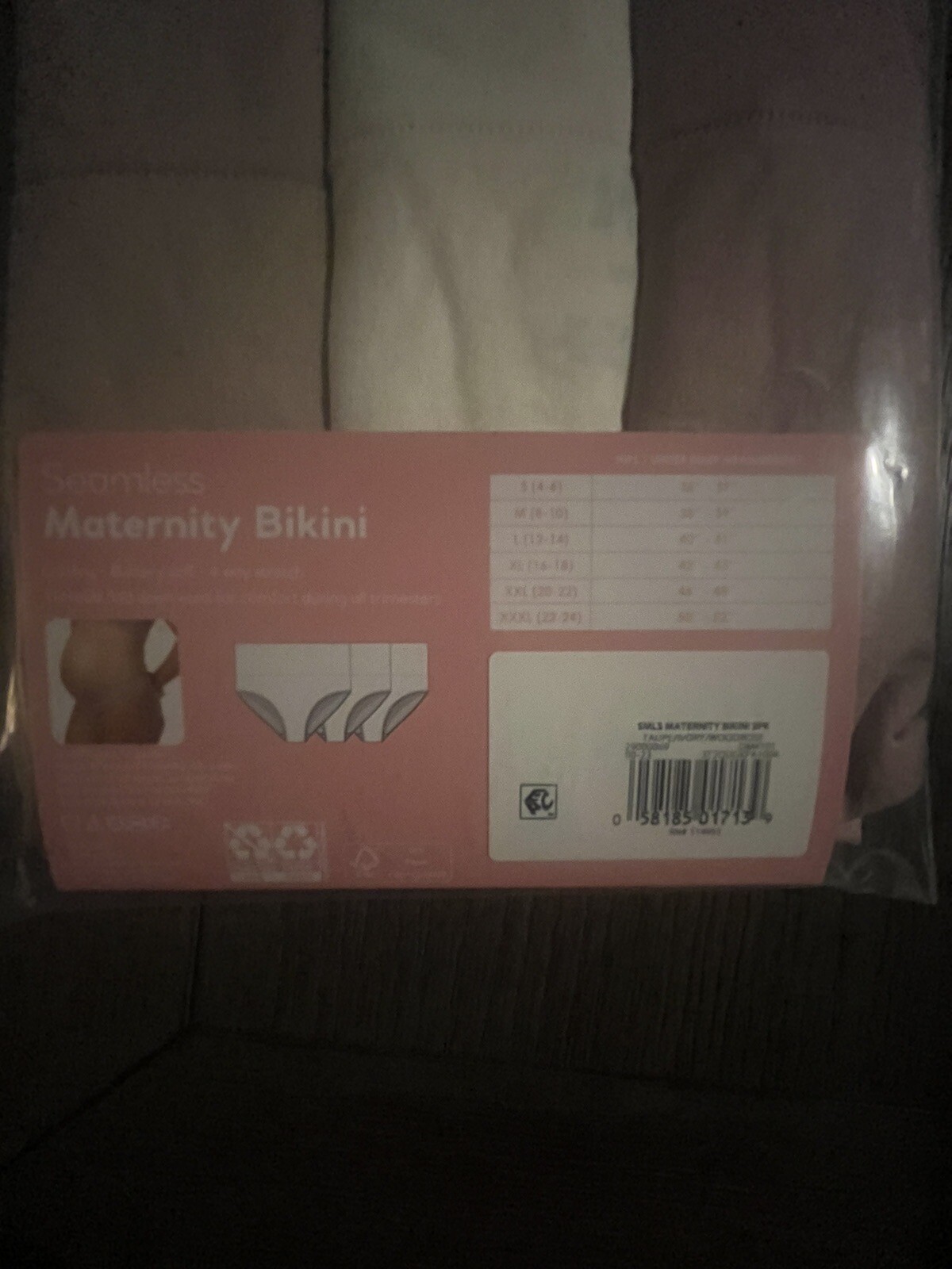 Womens Destination Maternity Bikini Underwear Seamless Cooling Fold Down L XL XX