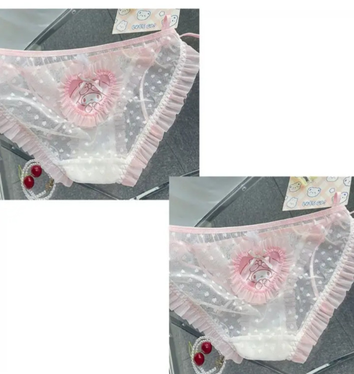 Sanrio Hello Kitty Lace-Up Mesh My Melody Design String Bikini Panties M