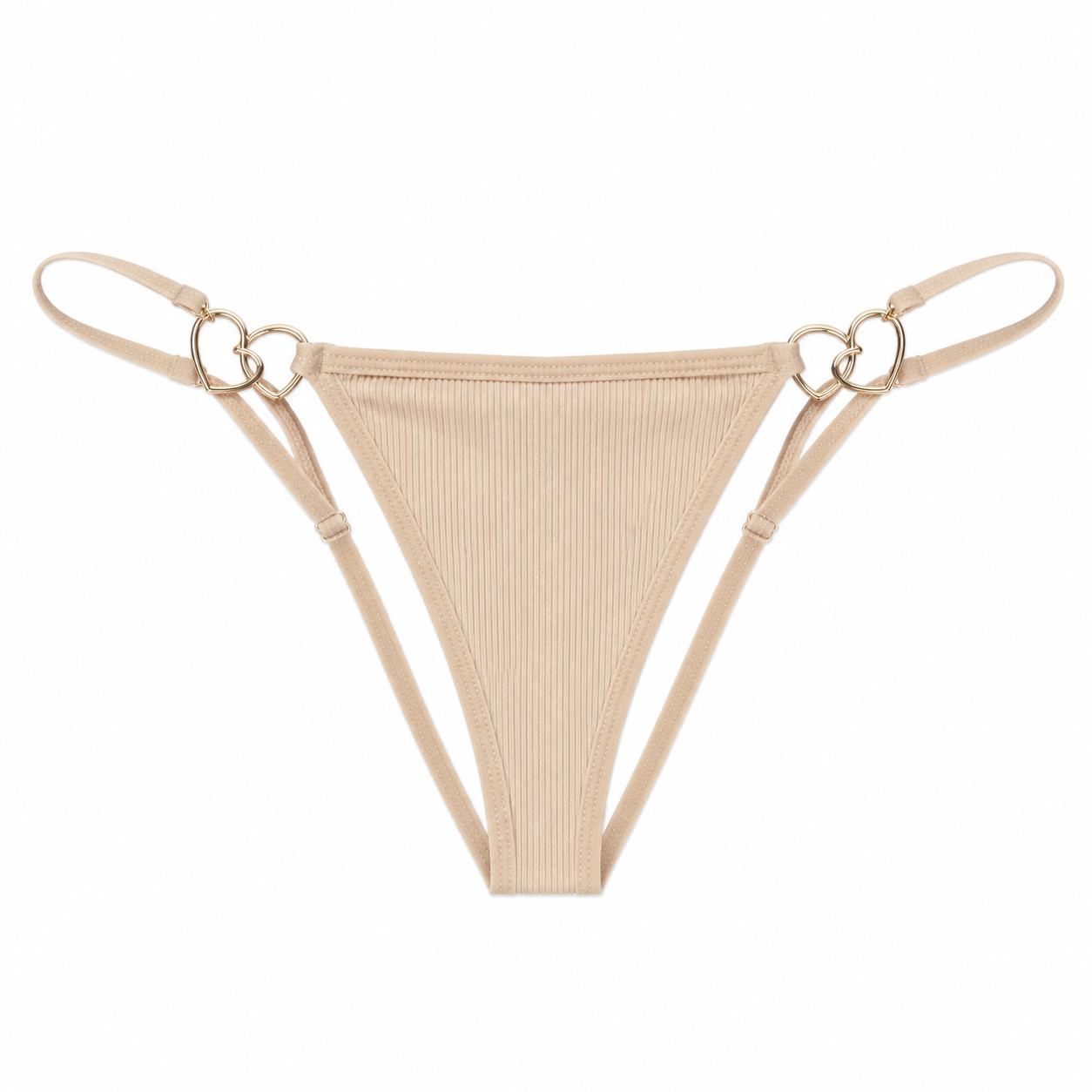 Tangas cómodas de corte bajo con forma de corazón para mujer