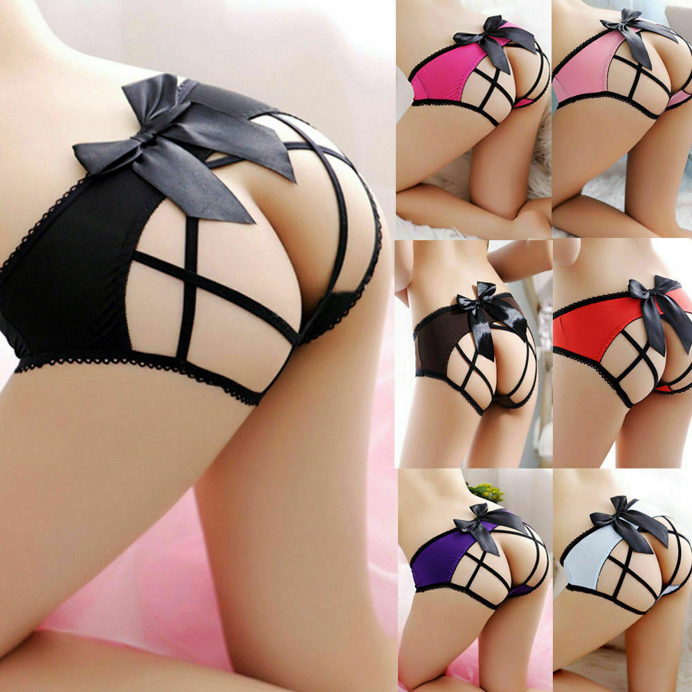 Sexy Women Crotchles Thong G-string Lace Panties Lingerie Underwear T-back USA