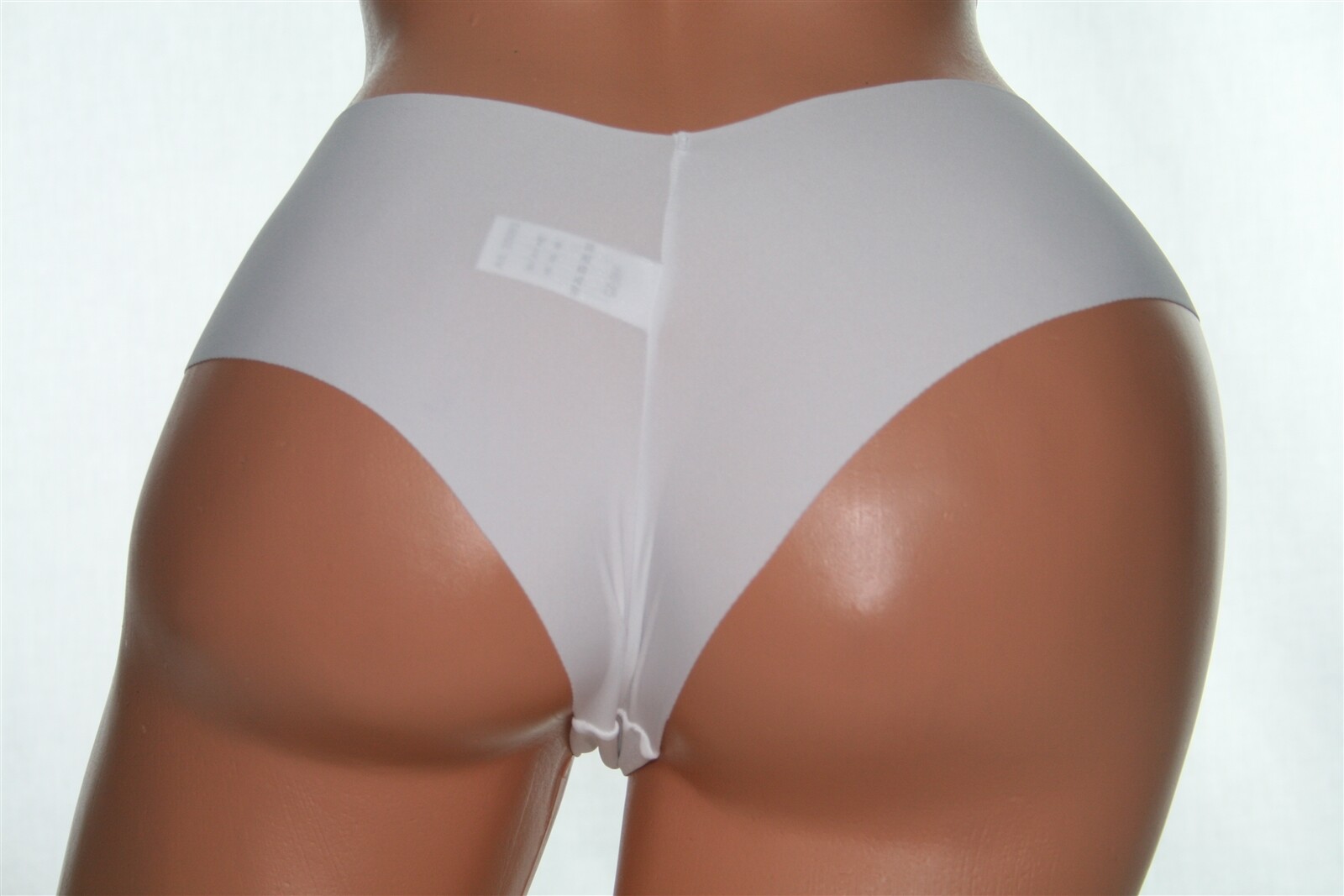 Simple White Bikini Panty with a V Shaped Waistband Size XS