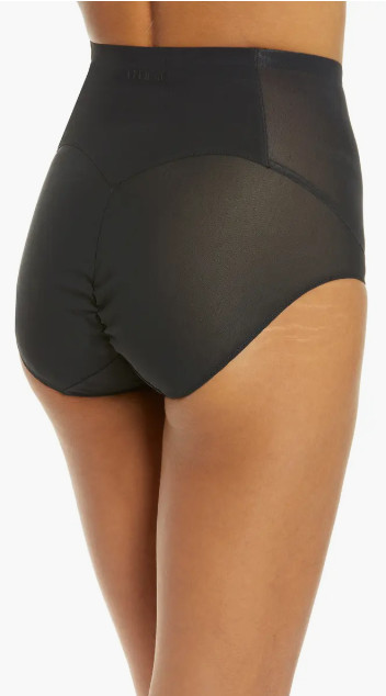 New with Tags Item m6 Shape Mesh Midi Brief Size Large L Apricot