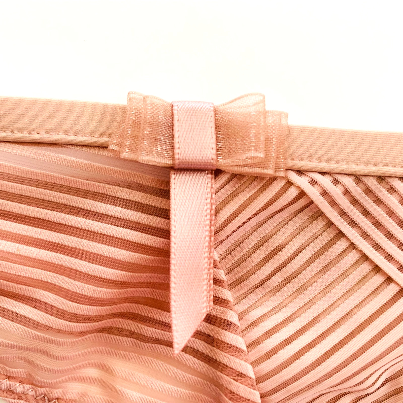 NWT Marie Jo L’Aventure Baptiste Thong Panty Small Nude Powder Rose Bow