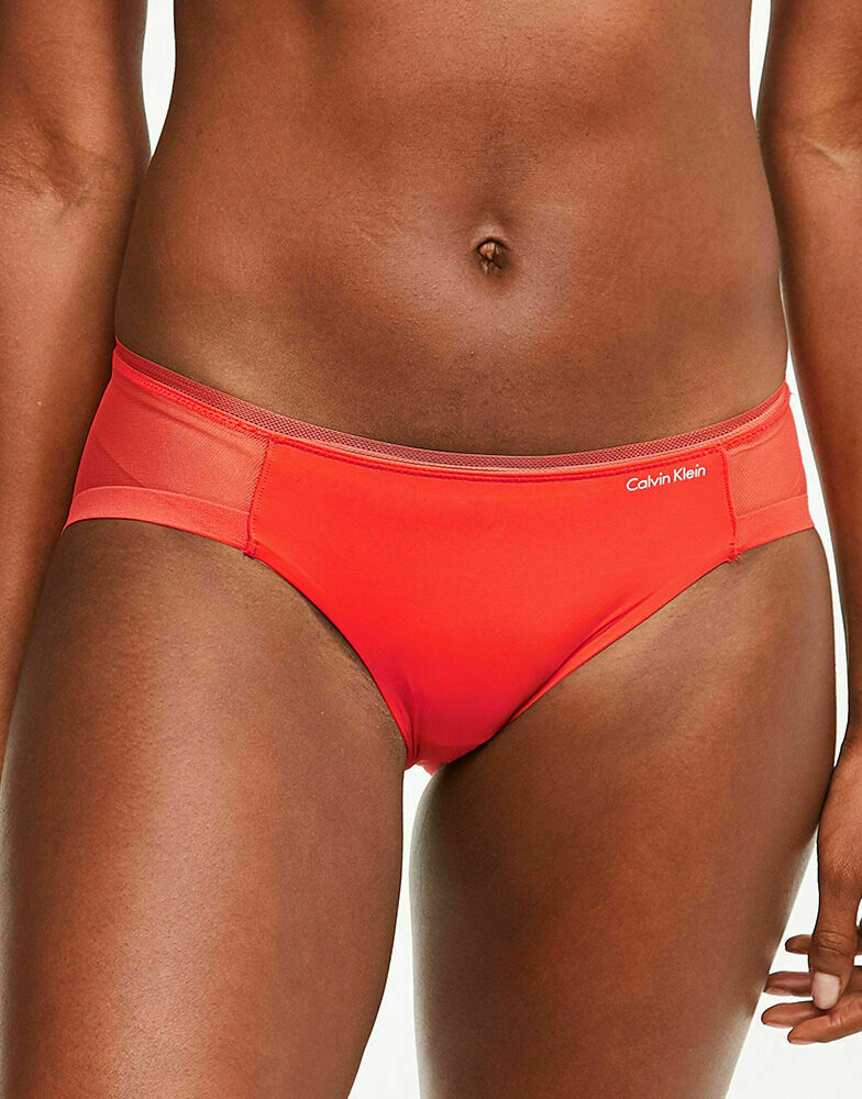 Calvin Klein Naked Touch Brief Size XS 8 Orange Mesh Bikini Knickers QF1708E New