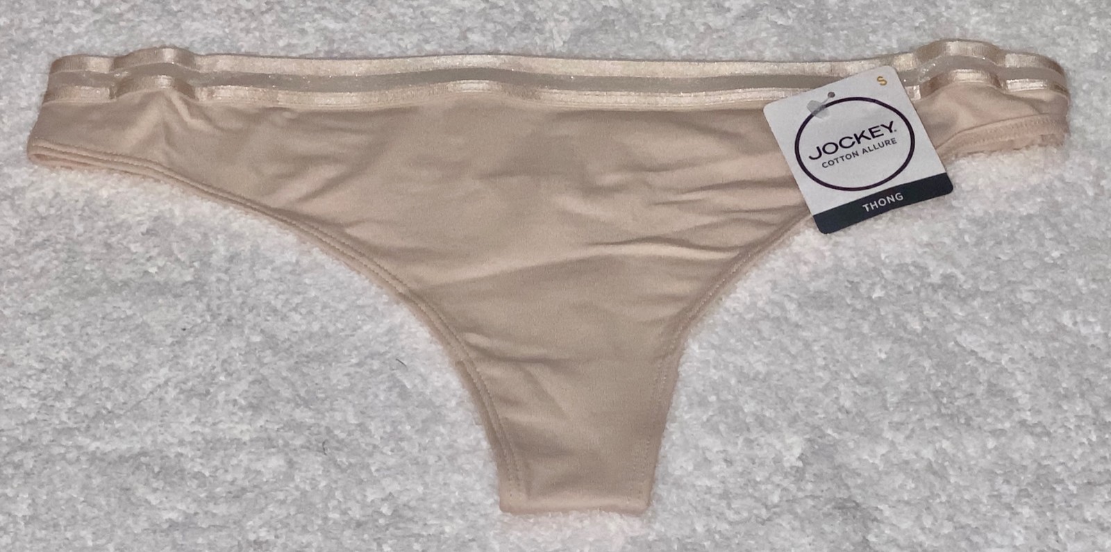 JOCKEY Supima Cotton Allure Light NUDE Thong Panty Womens S 5 M 6 L 7 XL 8 XXL 9