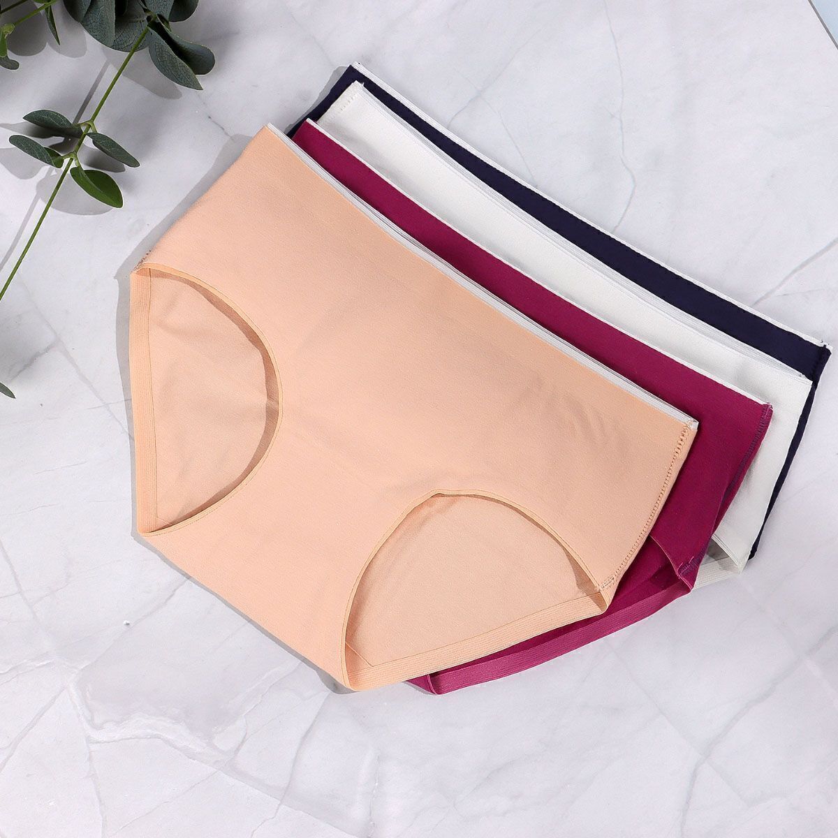 4pcs/Set No Ride Up Low Rise Cotton Brief Panties Underwear Women’s Tag-free USA