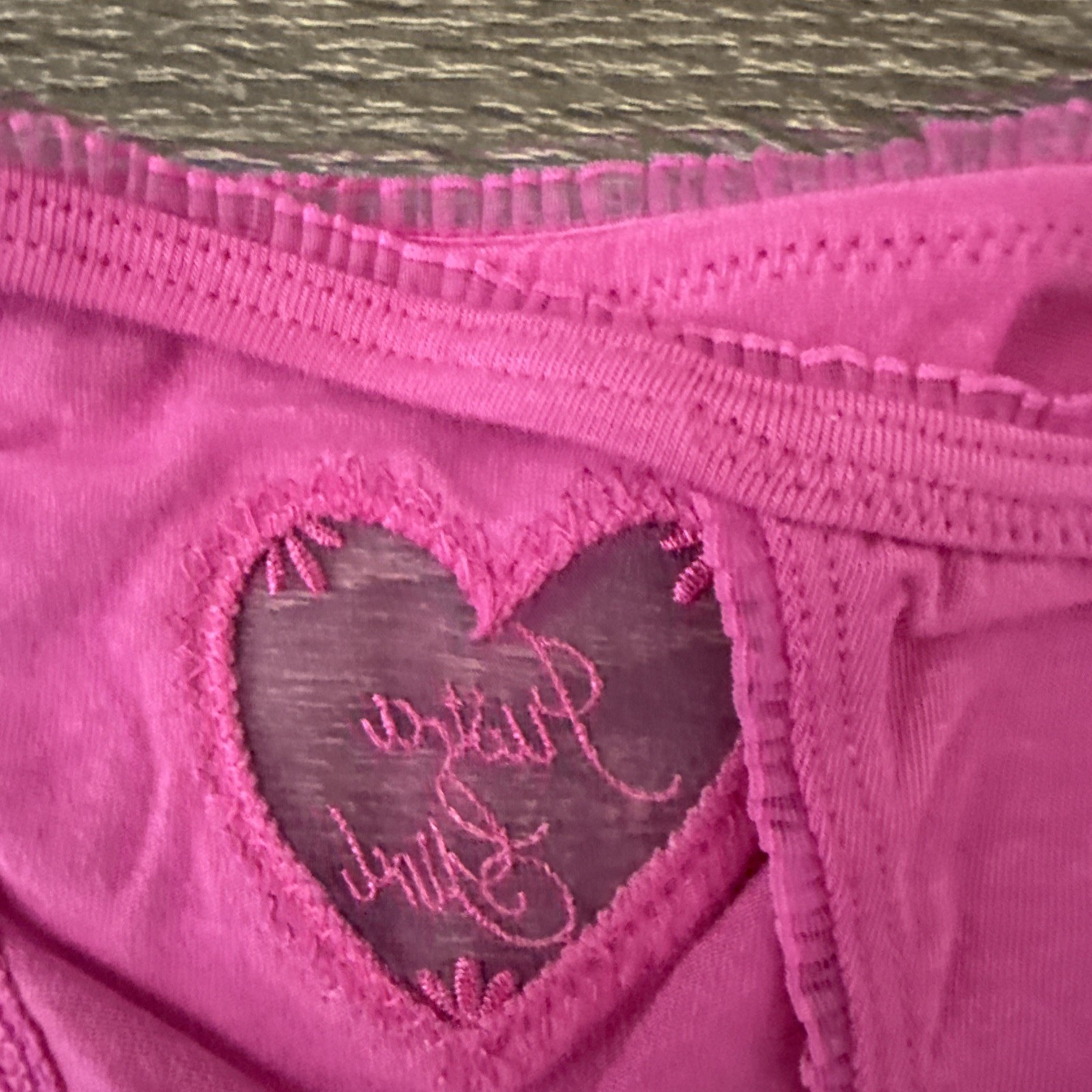 Pink By Victoria’s Secret, Medium Fuchsia Window String Bikini Panties