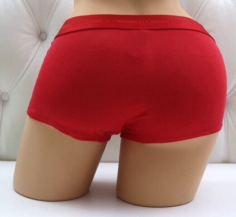 Victoria’s Secret PINK Logo Boyshort Panty Rhinestone Shine Red M L XL XXL NEW