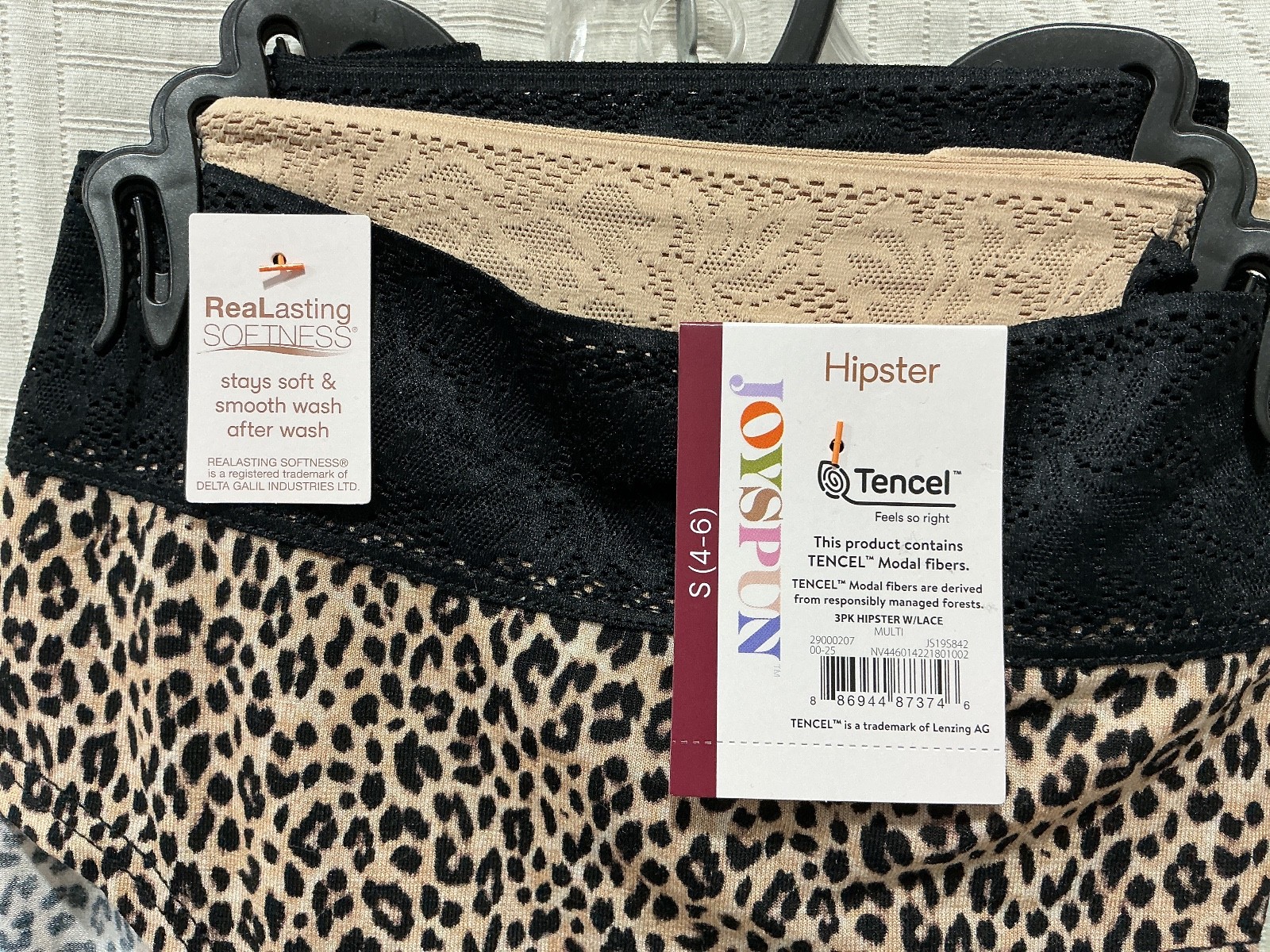 Joyspun womans 3 pack hipster underwear ast sz