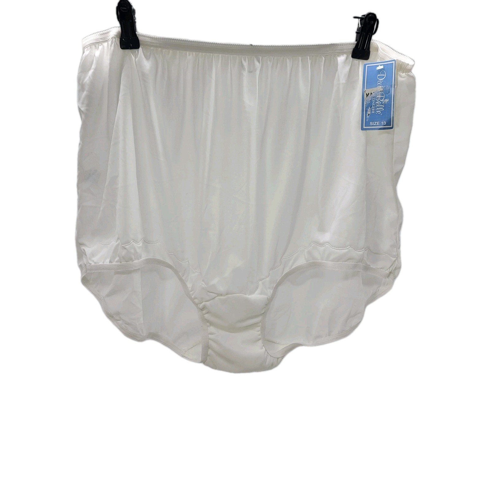 Dixie Belle Scallop Trim Brief White Panty Size 15 Style 719 NWT Made in USA