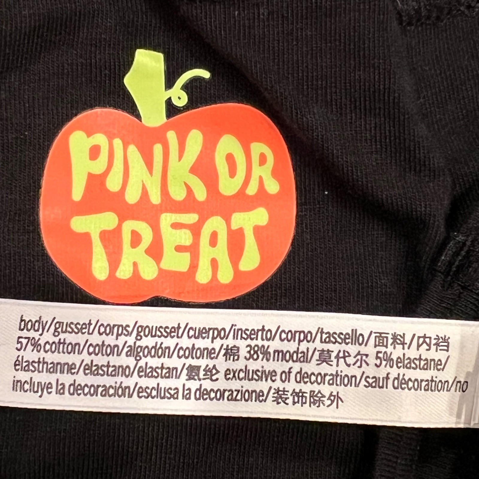 NWT VICTORIA’S SECRET Pink V String Pantie Sz S-M-L-XL Black Pink Or Treat