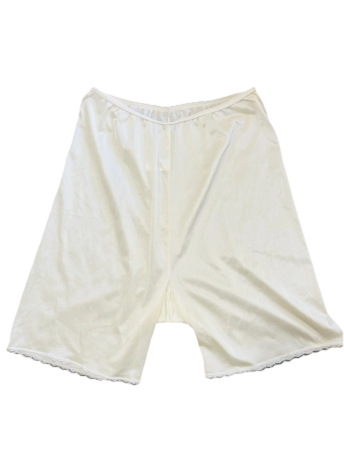 Comfort Choice women panties size large nylon beige long vintage Mid Thigh Brief