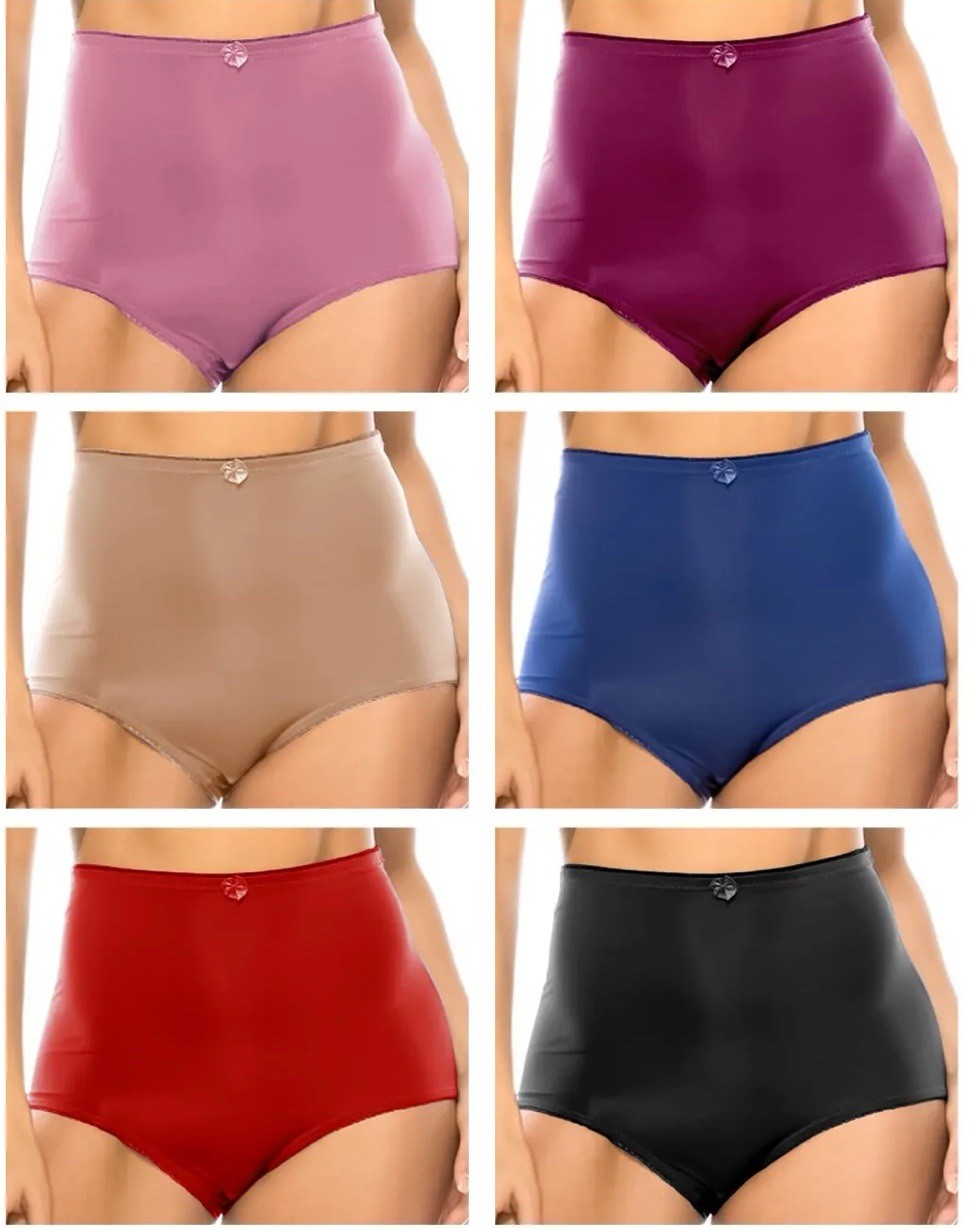 3 Plus Women Full Coverage High Waist Light Tummy Control Satin Girdle Panty 3XL