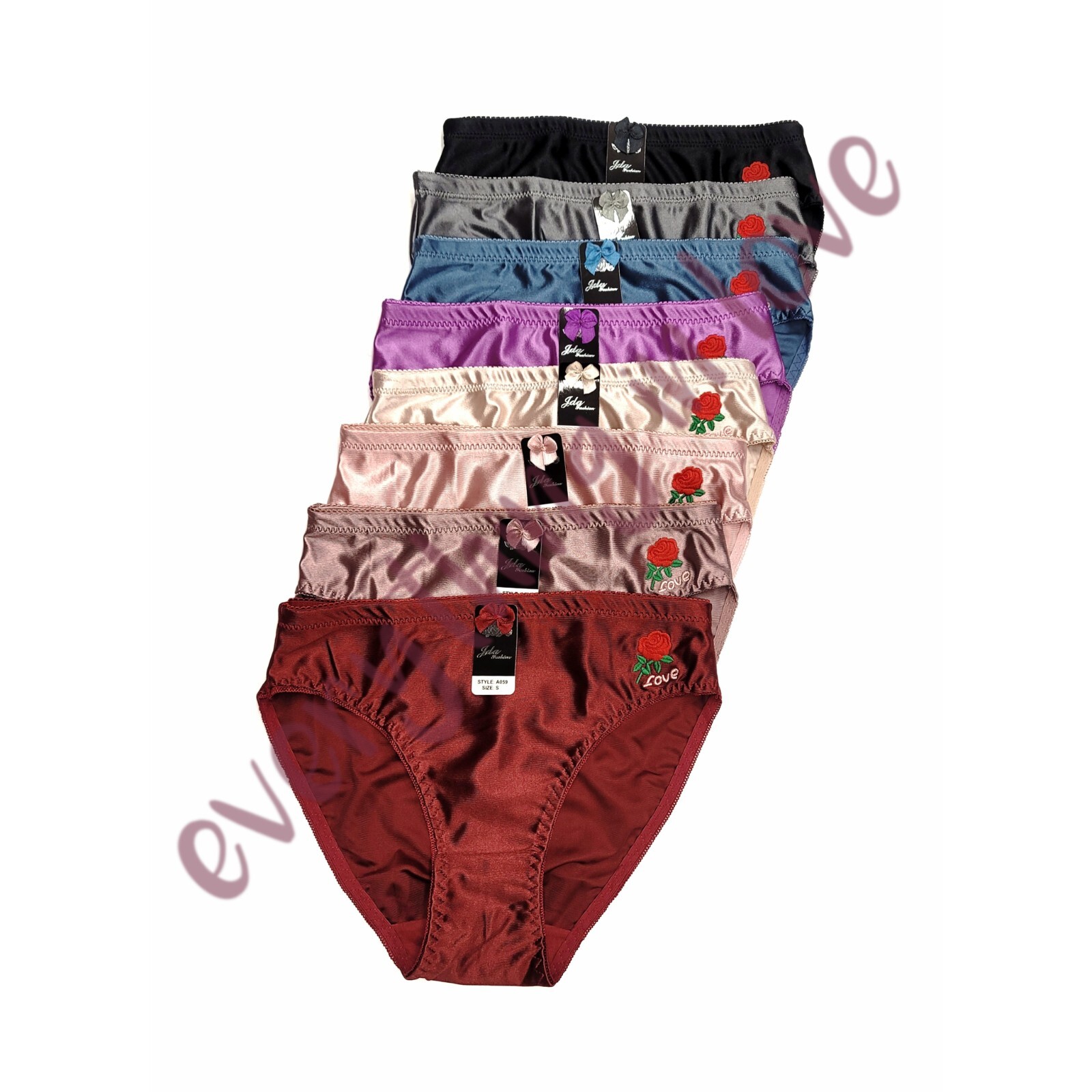 Women High Cut Full Coverage Comfort Satin Shiny Bikini Panty Underwear