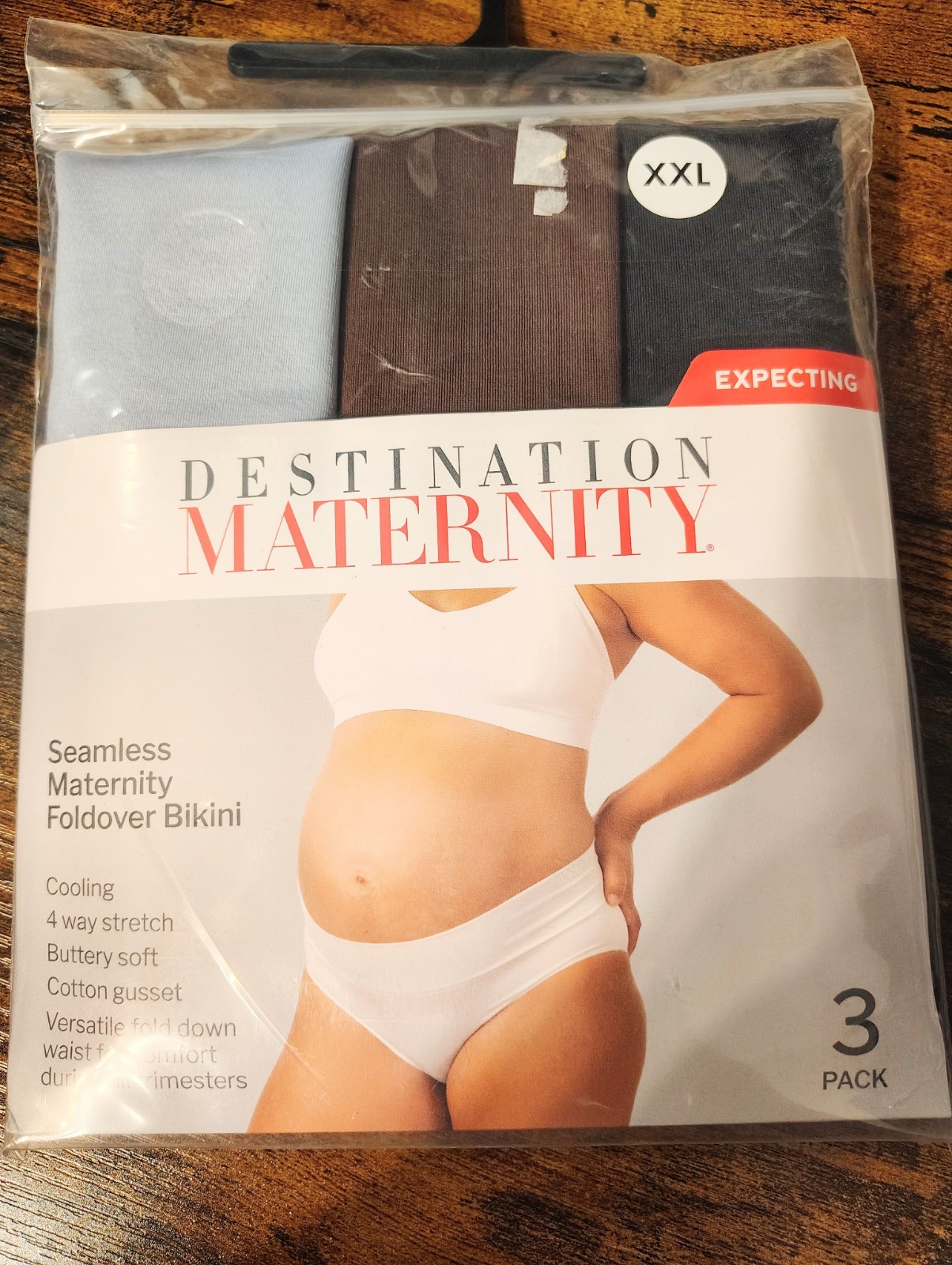 DESTINATION MATERNITY size XXL Seamless Maternity Bikini underwear 3 Pack NIP