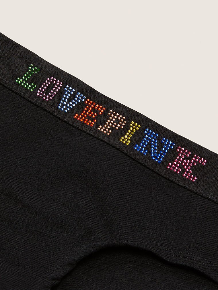 Victoria’s Secret PINK Hipster Bling Sparkle Shine Rainbow LOGO HTF XSSMXLXX NWT