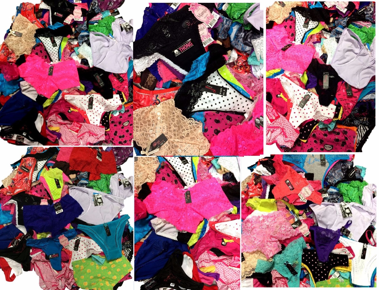 New Wholesale Lot 1 20 100 pc Women Thongs Bikini Briefs Panties Underwear Lot