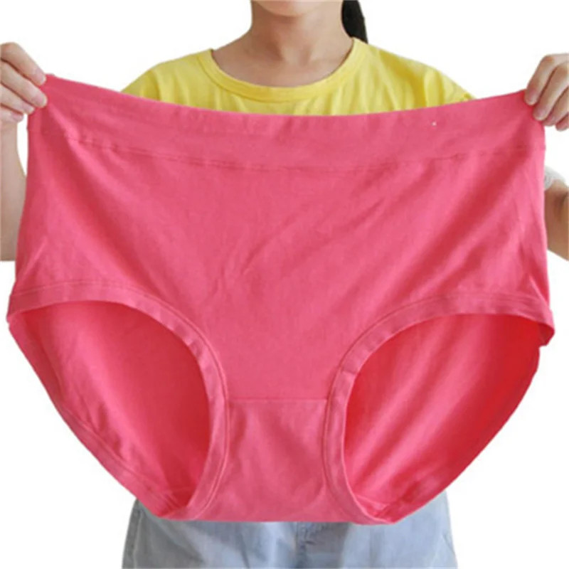 Plus Size Panties Women Milk Silk High Waist Breathable Soft Briefs 150kg
