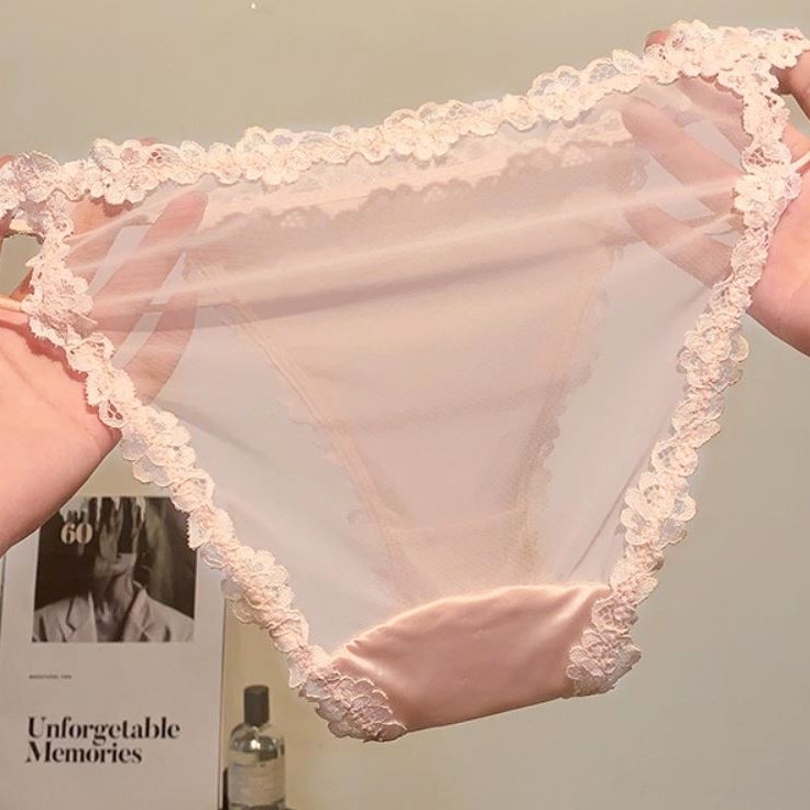 4 Pack Lot Sexy Womens Lace Panties Briefs See Through Sheer Underwear Lingeries