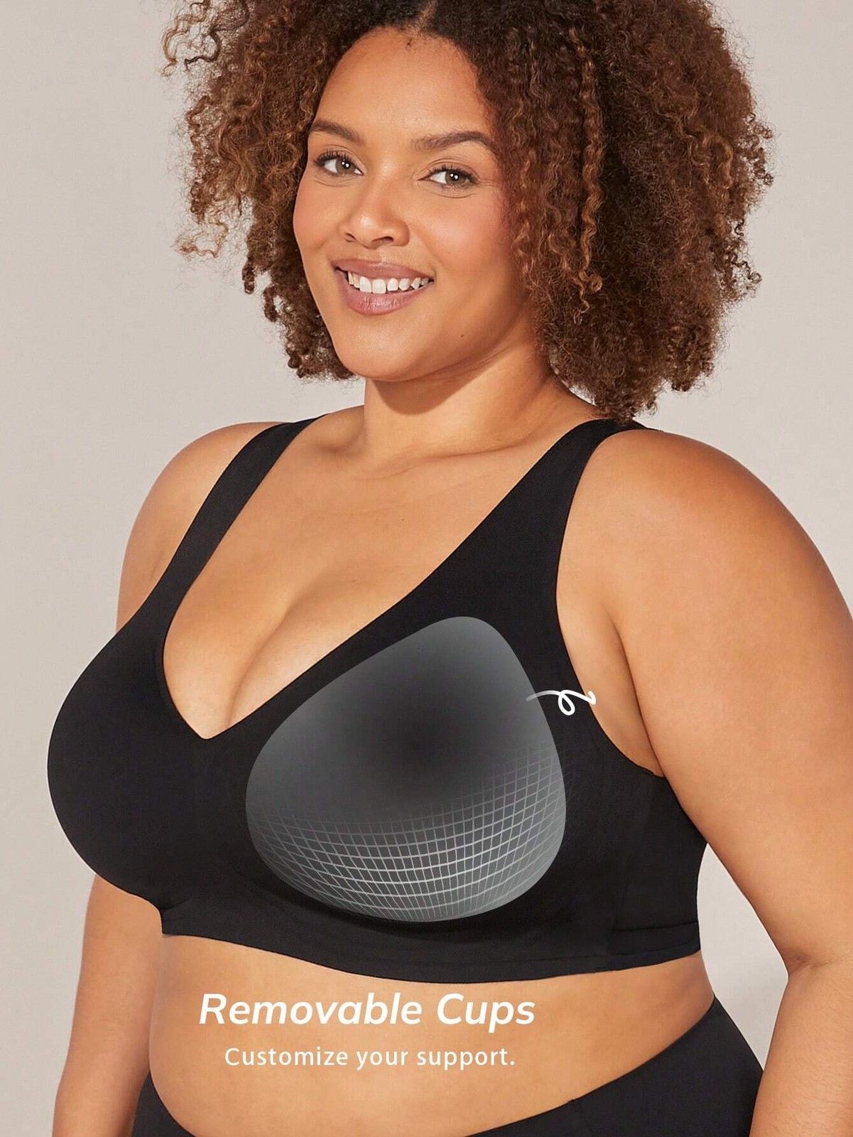 Plus Dream Curve 2ndSkin Black Seamless Wireless Plunge Lounge Cheap24