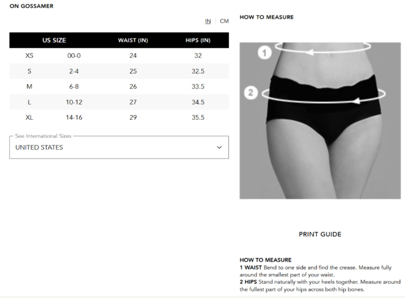 On Gossamer Cabana Cotton Hip G Thong 30B 563-
