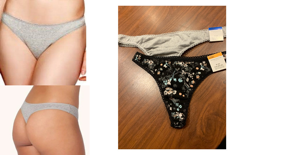 Charter Club Women’s Thong Panty Underwear Lace-Trim Pretty Cotton S, XL, XXL