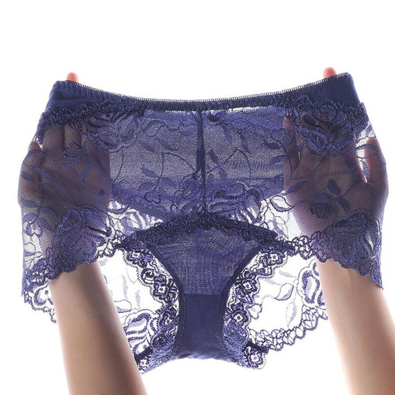 Plus Size Men Sissy Sexy Lace Sheer Underwear See Through Panties Pouch Briefs